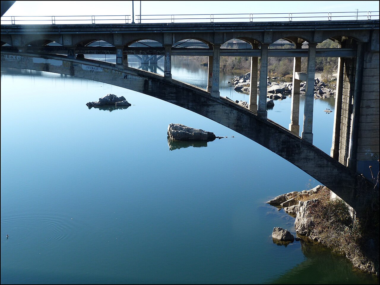Rainbow Bridge over the American River in Folsom